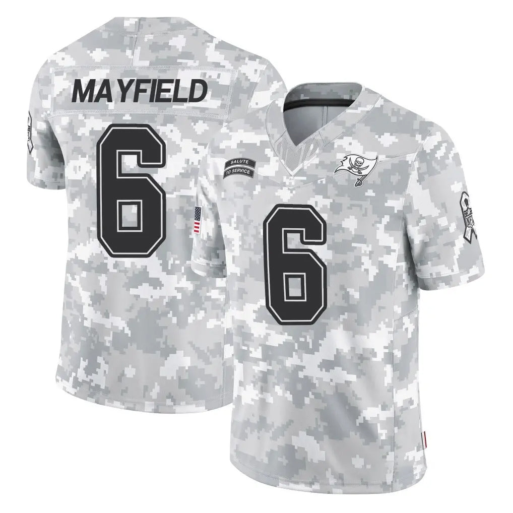 Elroe TB.Buccaneers #6 Baker Mayfield Player Arctic Camo Limited Salute To Service Home Game Stitched Jerseys
