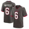 Elroe TB.Buccaneers #6 Baker Mayfield Player Pewter Alternate Home Game Stitched Jerseys