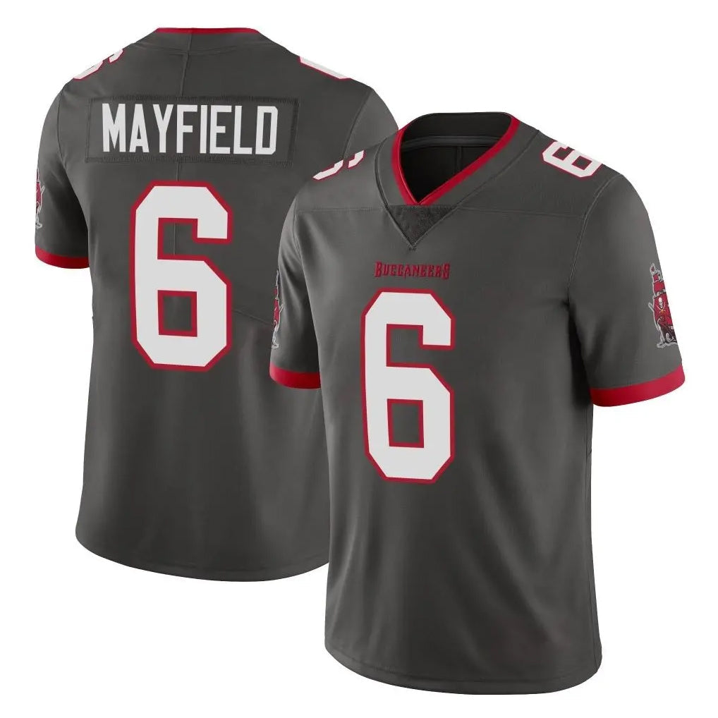 Elroe TB.Buccaneers #6 Baker Mayfield Player Pewter Limited Alternate Vapor Home Game Stitched Jerseys