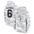 Elroe TB.Buccaneers #6 Baker Mayfield Player Salute to Service Hoodies & T-Shirts Stitched Jerseys