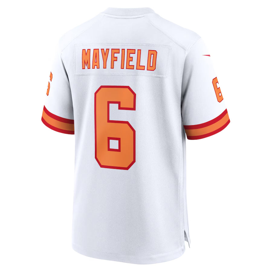 Elroe TB.Buccaneers #6 Baker Mayfield Player White Home Game Stitched Jerseys