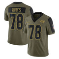 Elroe TB.Buccaneers #78 Tristan Wirfs Player Olive Salute To Service Limited Game Stitched Jerseys