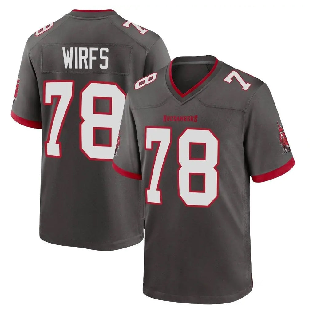 Elroe TB.Buccaneers #78 Tristan Wirfs Player Pewter Alternate Home Game Stitched Jerseys