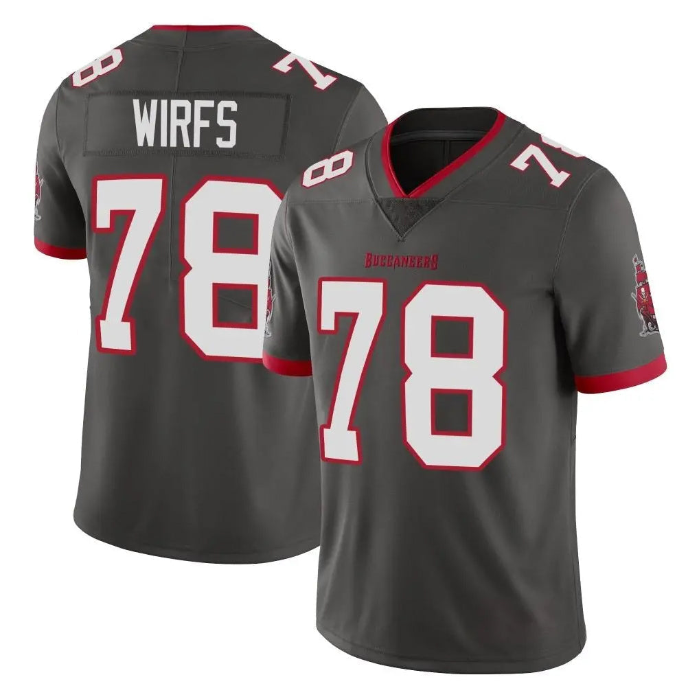 Elroe TB.Buccaneers #78 Tristan Wirfs Player Pewter Limited Alternate Vapor Home Game Stitched Jerseys