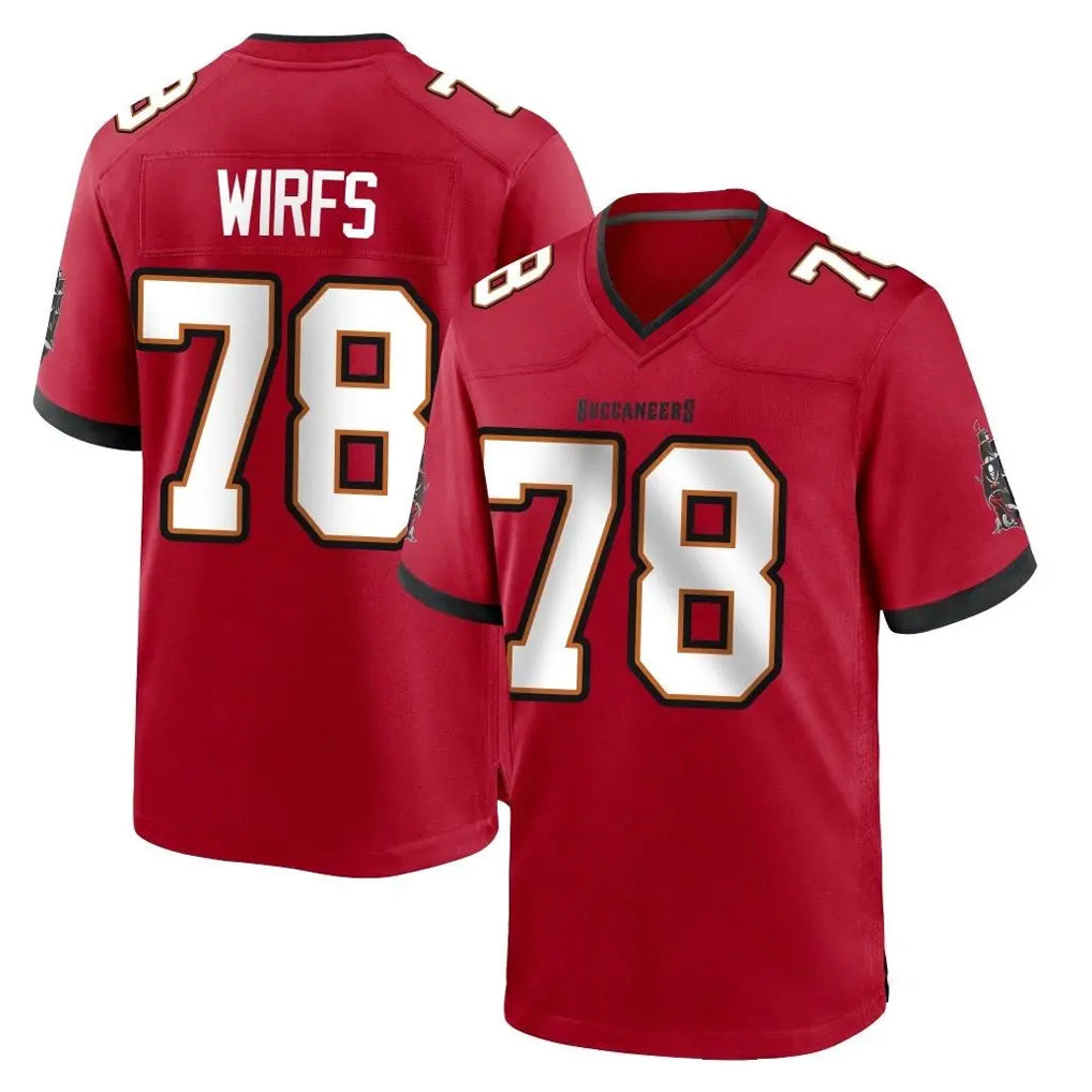Elroe TB.Buccaneers #78 Tristan Wirfs Player Red Home Game Stitched Jerseys