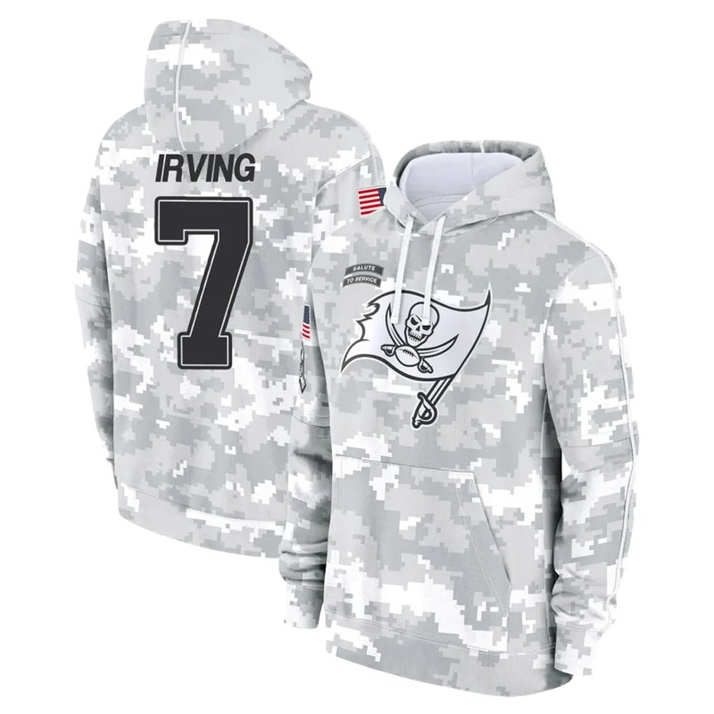 Elroe TB.Buccaneers #7 Bucky Irving Player Arctic Camo Salute to Service Hoodies Stitched Jerseys