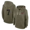 Elroe TB.Buccaneers #7 Bucky Irving Player Olive Salute To Service Hoodies Stitched Jerseys