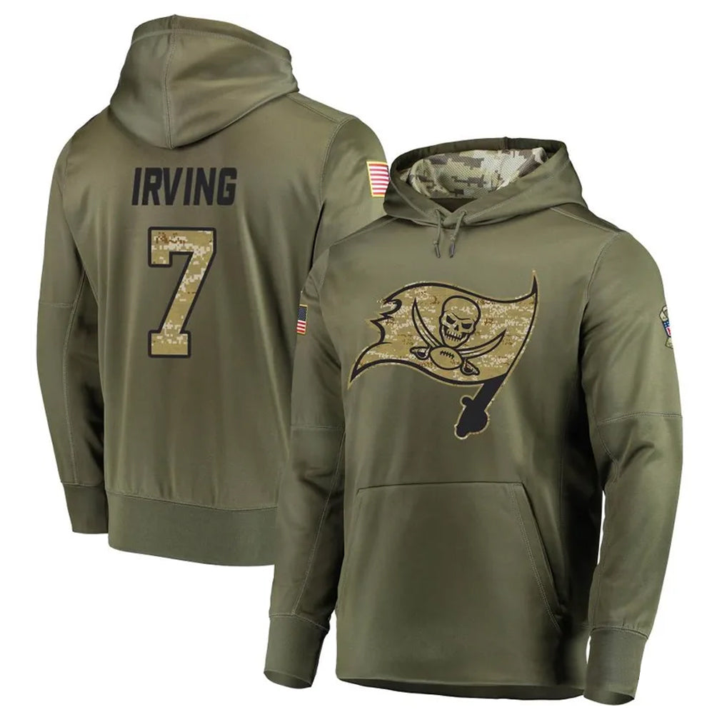 Elroe TB.Buccaneers #7 Bucky Irving Player Olive Salute To Service Limited Hoodies Stitched Jerseys