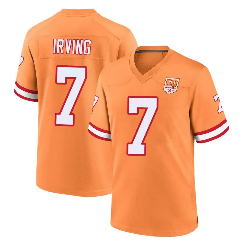 Elroe TB.Buccaneers #7 Bucky Irving Player Orange Throwback Home Game Stitched Jerseys