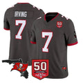 Elroe TB.Buccaneers #7 Bucky Irving Player Pewter 50th Season Vapor Limited Home Game Stitched Jerseys