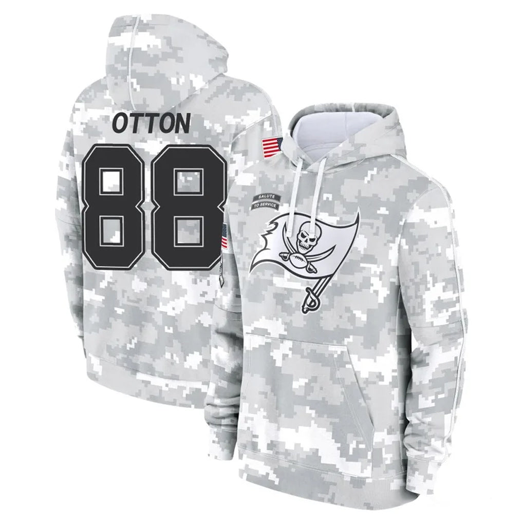 Elroe TB.Buccaneers #88 Cade Otton Player Arctic Camo Limited Salute to Service Pullover Hoodies Game Stitched Jerseys