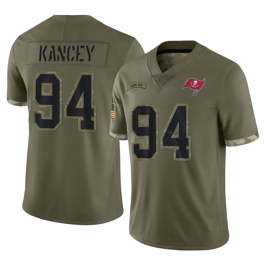 Elroe TB.Buccaneers #94 Calijah Kancey Player Olive Limited Salute To Service Home Game Stitched Jerseys