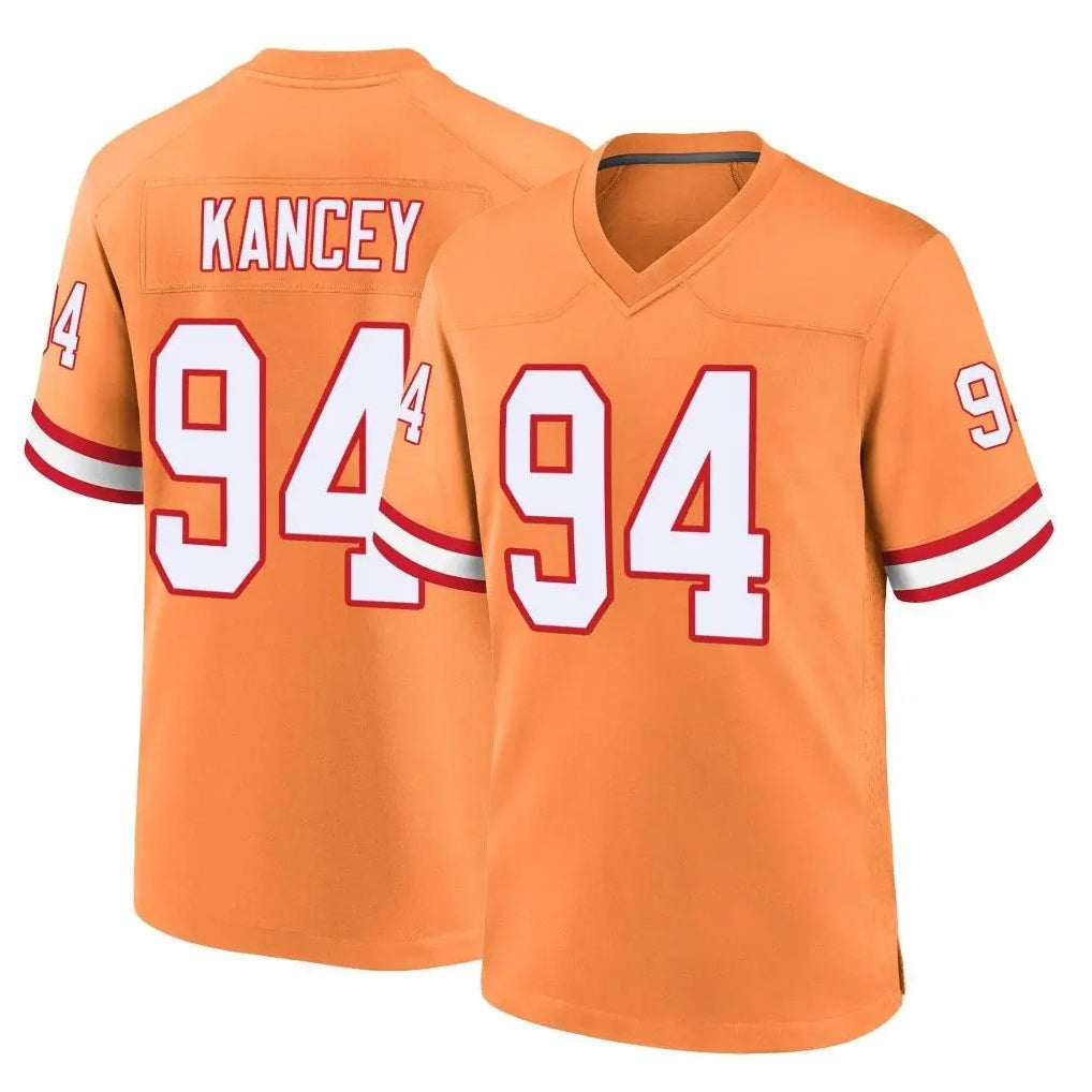 Elroe TB.Buccaneers #94 Calijah Kancey Player Orange Throwback Home Game Stitched Jerseys