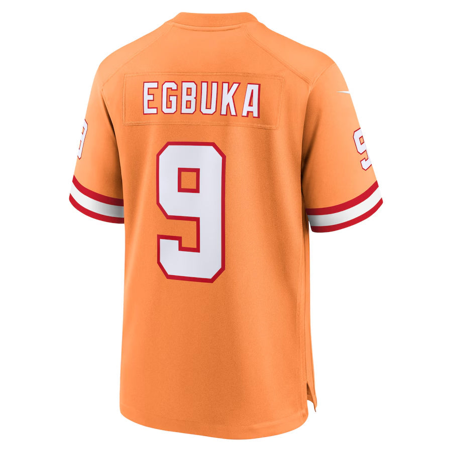 Elroe TB.Buccaneers #9 Emeka Egbuka Player Orange Home Game Stitched Jerseys