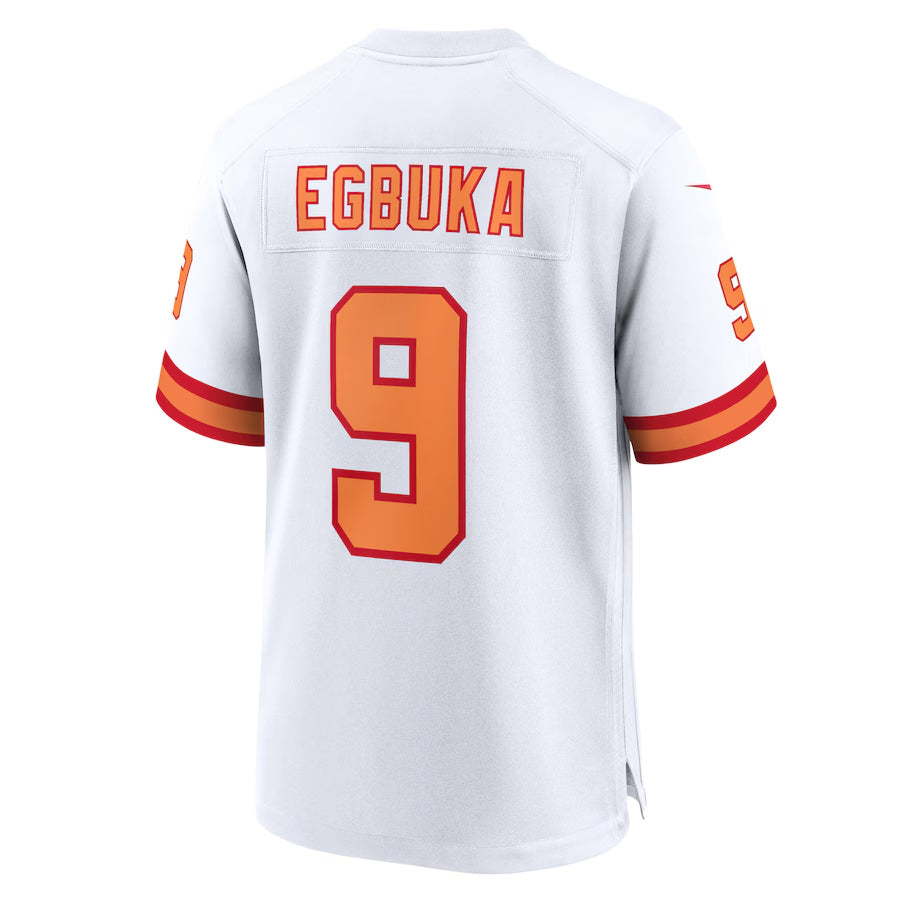 Elroe TB.Buccaneers #9 Emeka Egbuka Player White Home Game Stitched Jerseys