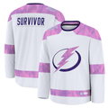 Elroe TB.Lightning White Hockey Fights Cancer Survivor Practice Jerseys