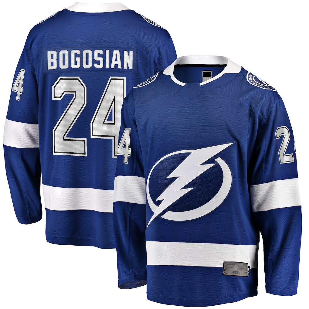 Elroe TB.Lightning #24 Zach Bogosian Blue Home Breakaway Player Jerseys