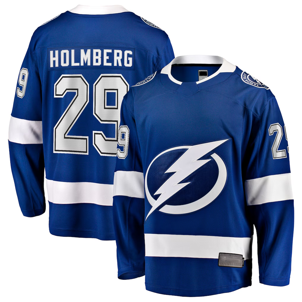 Elroe TB.Lightning #29 Pontus Holmberg Blue Home Breakaway Player Jerseys