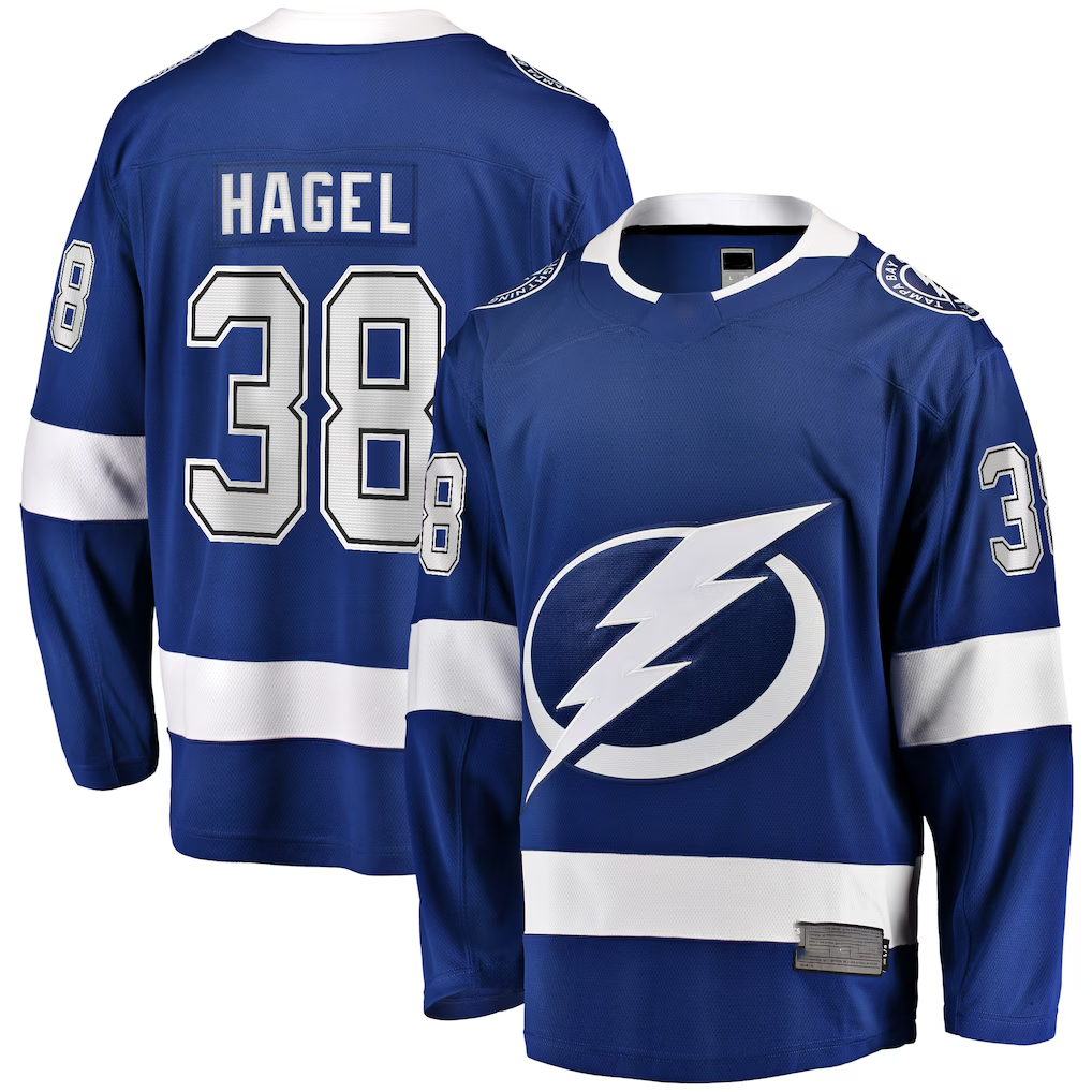 Elroe TB.Lightning #38 Brandon Hagel Blue Home Breakaway Player Jerseys