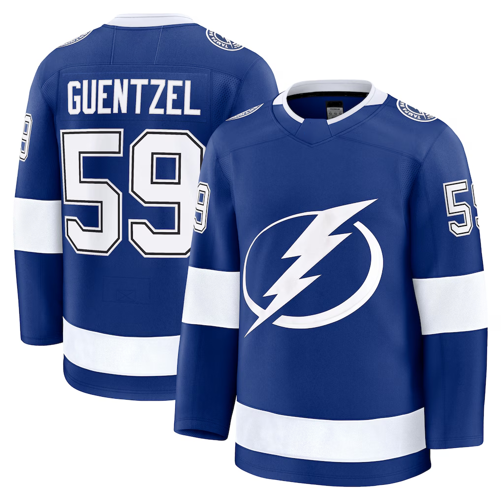 Elroe TB.Lightning #59 Jake Guentzel Blue Home Premium Jerseys