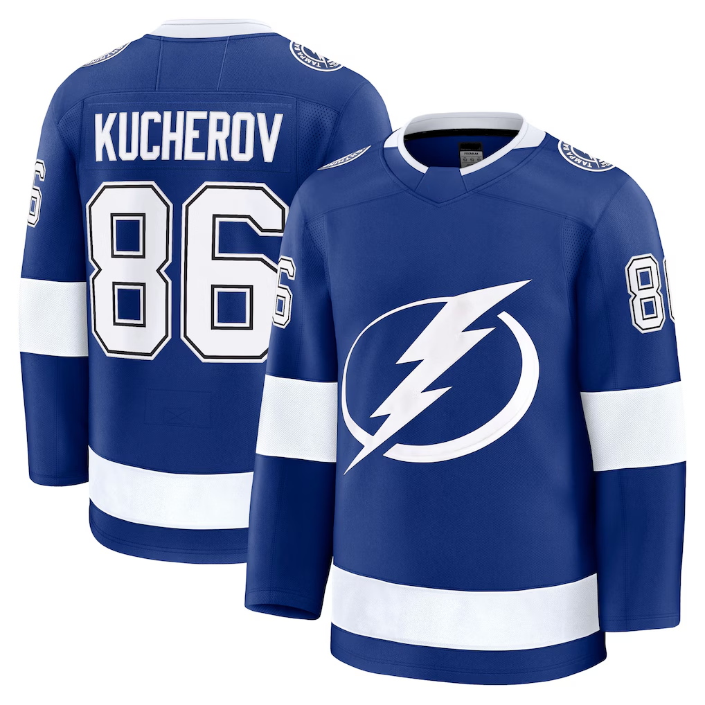 Elroe TB.Lightning #86 Nikita Kucherov Blue Home Premium Jerseys