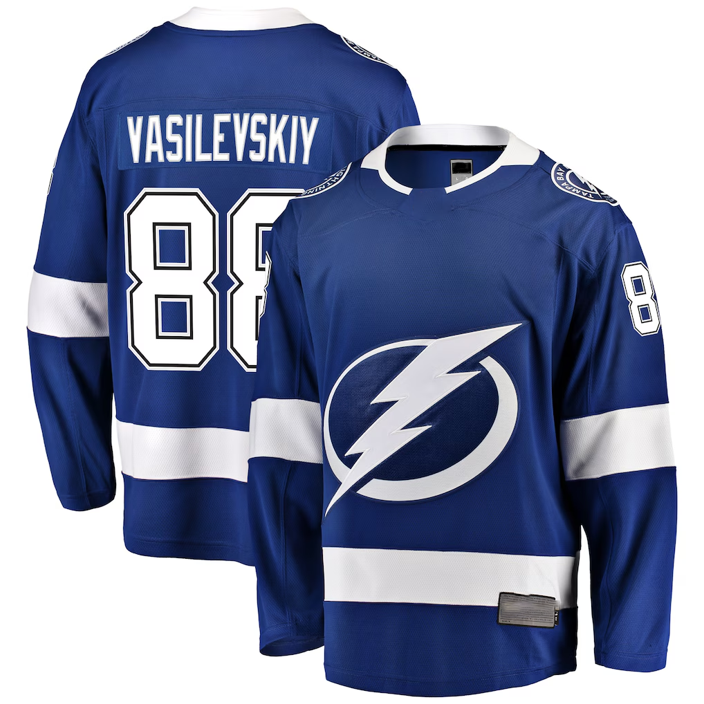 Elroe TB.Lightning #88 Andrei Vasilevskiy Blue Home Premium Jerseys