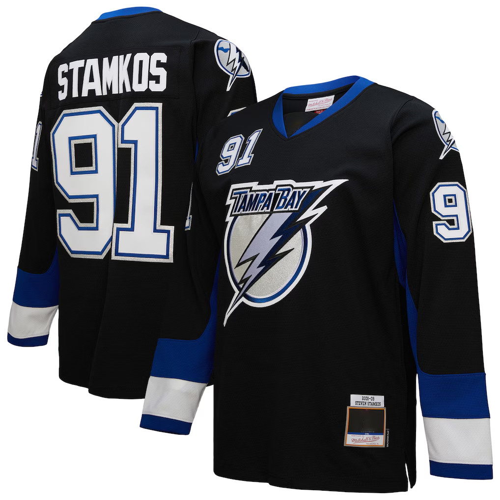 Elroe TB.Lightning #91 Steven Stamkos Mitchell & Ness Black 2008?09 Power Play Jerseys