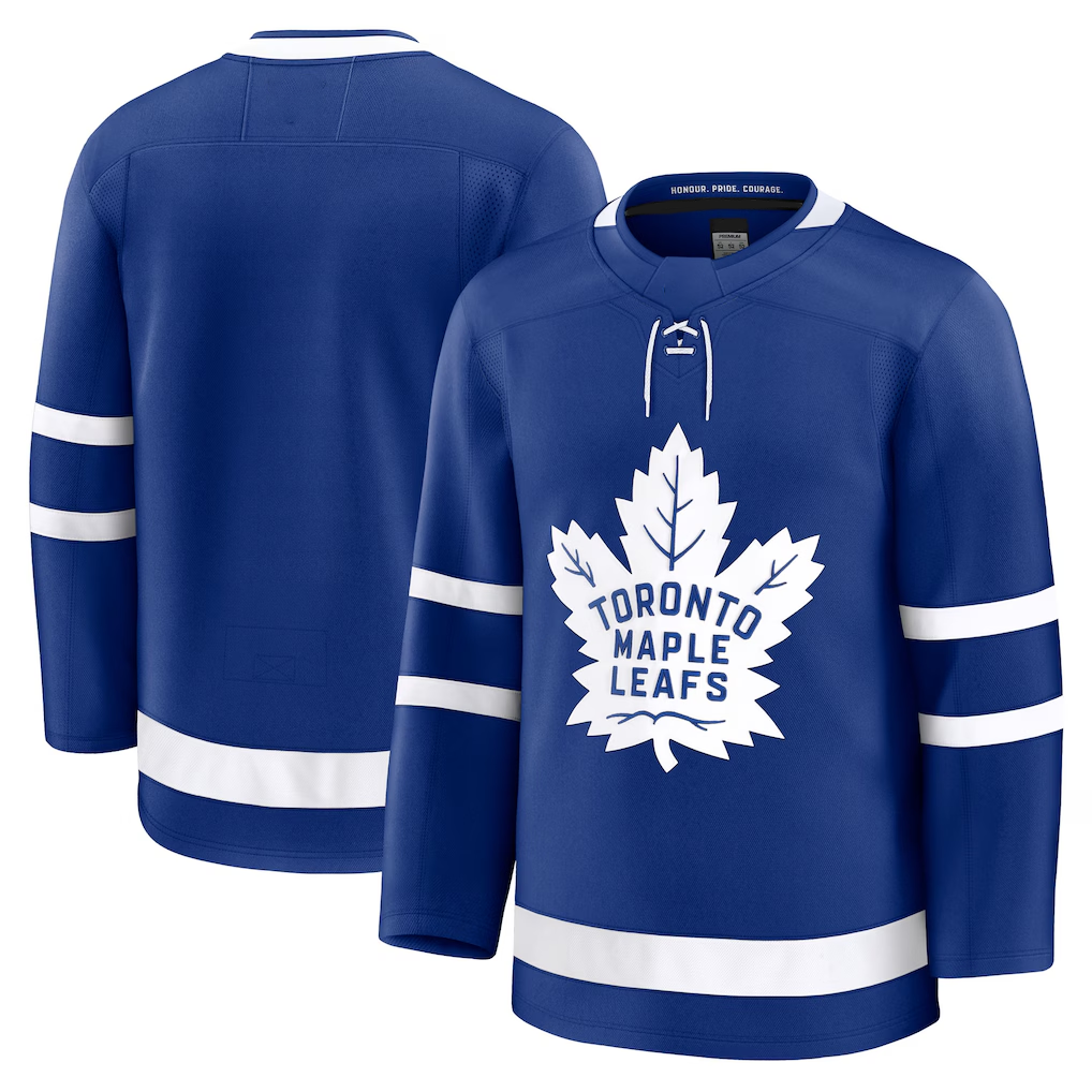 Elroe T.Maple Leafs Blue Home Premium Jerseys