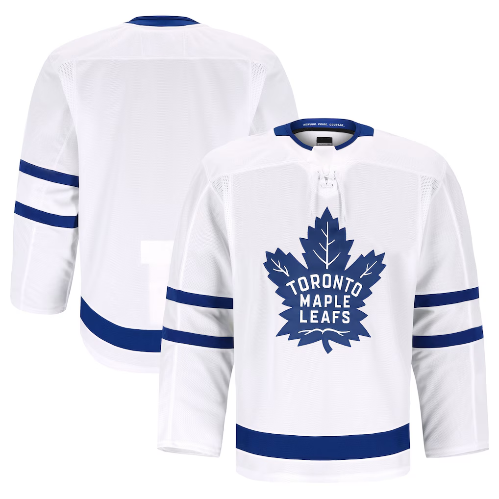Elroe T.Maple Leafs White Away Authentic Pro Jerseys