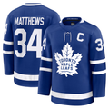 Elroe T.Maple Leafs #34 Auston Matthews Blue Captain Patch Home Premium Jerseys