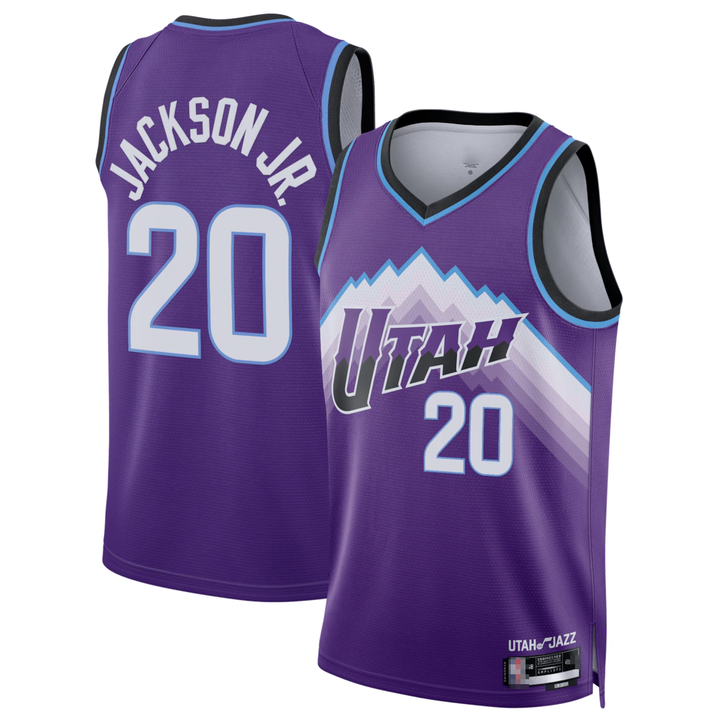 Elroe U.Jazz #20 Jaren Jackson Jr. Purple Swingman Jerseys- Icon Edition