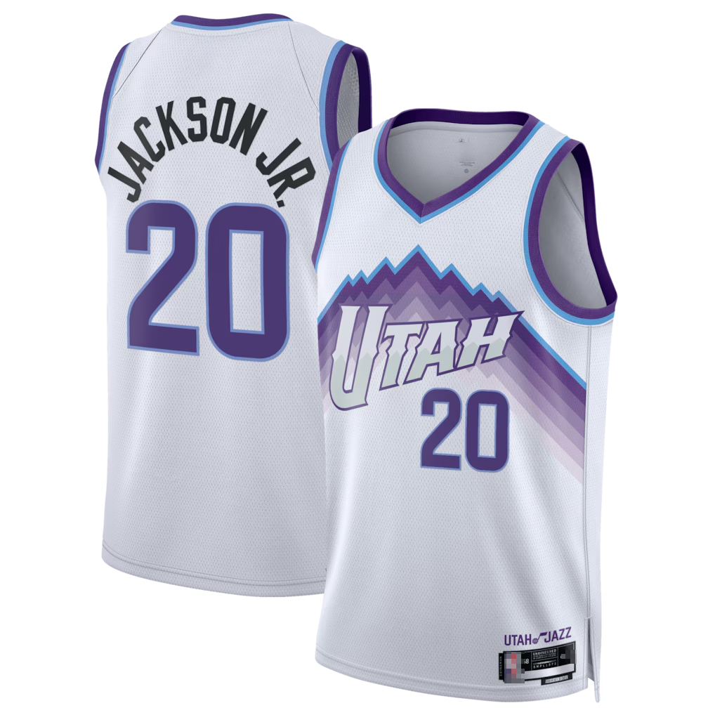 Elroe U.Jazz #20 Jaren Jackson Jr. White Swingman Jerseys - Association Edition