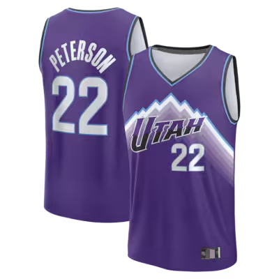 Elroe U.Jazz #22 Darryn Peterson Fanatics Purple 2026 Draft First Round Pick Fast Break Jerseys - Icon Edition