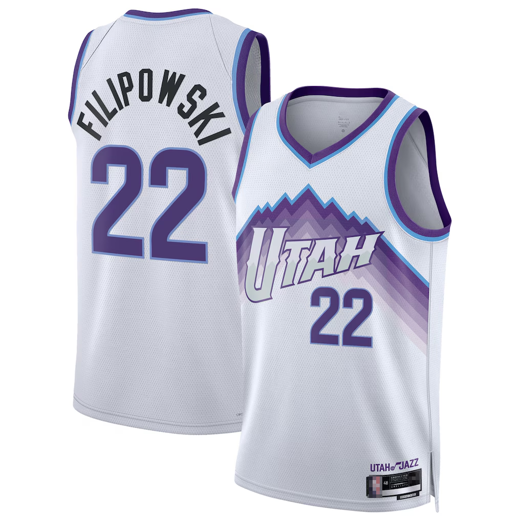 Elroe U.Jazz #22 Kyle Filipowski White Swingman Jerseys - Association Edition
