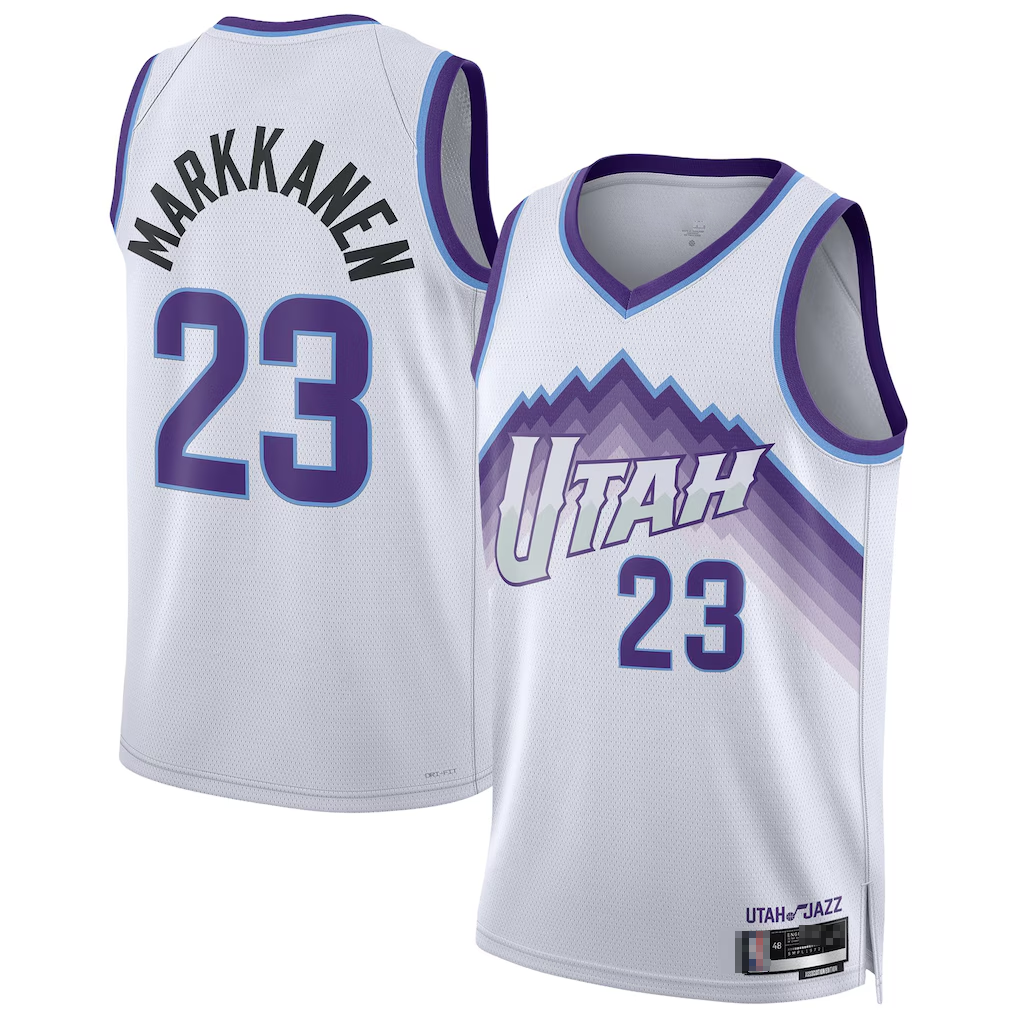 Elroe U.Jazz #23 Lauri Markkanen White Swingman Jerseys - Association Edition