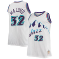 Elroe U.Jazz #32 Karl Malone Mitchell & Ness White 1996-1997 Big & Tall Hardwood Classics Swingman Jerseys