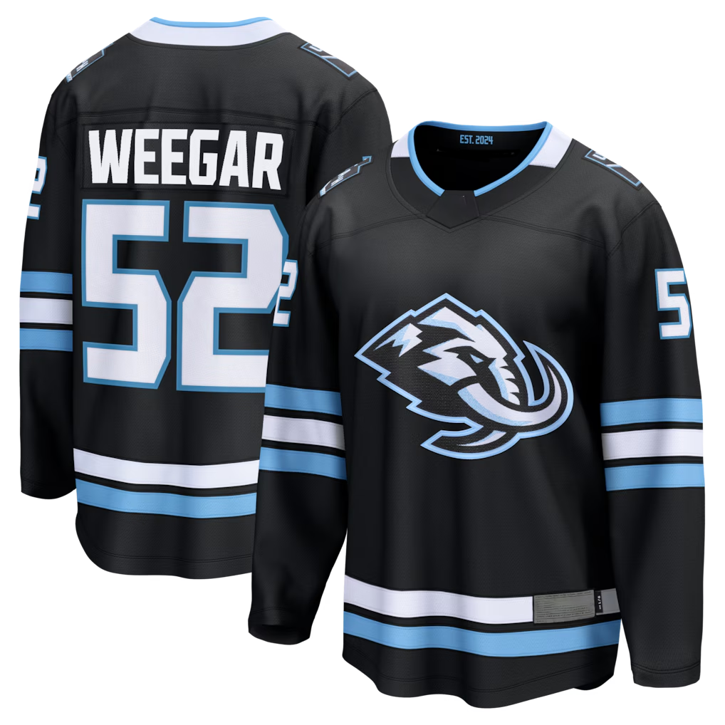 Elroe U.Mammoth #52 MacKenzie Weegar Black Home Breakaway Jerseys