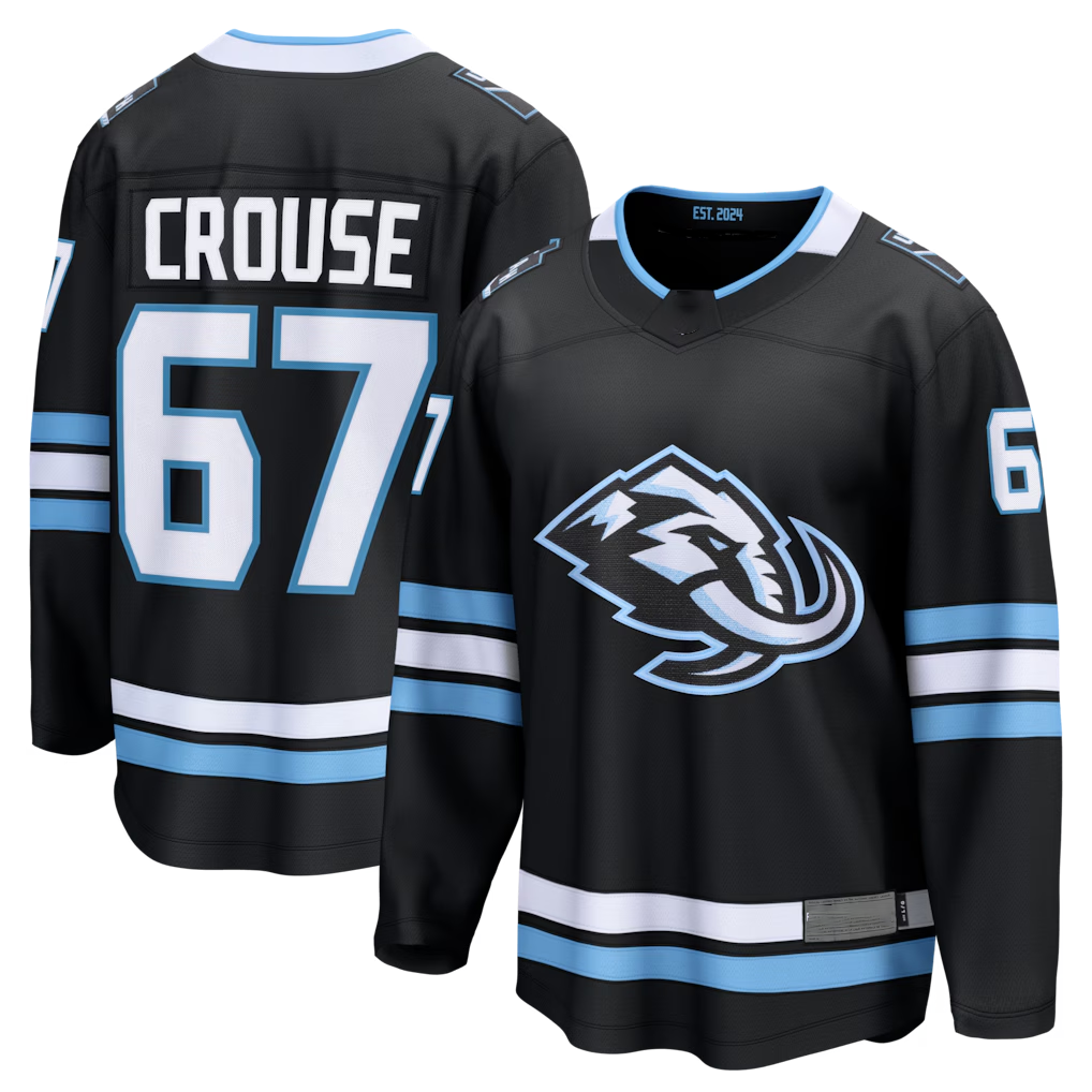 Elroe U.Mammoth #67 Lawson Crouse Black Home Breakaway Player Jerseys