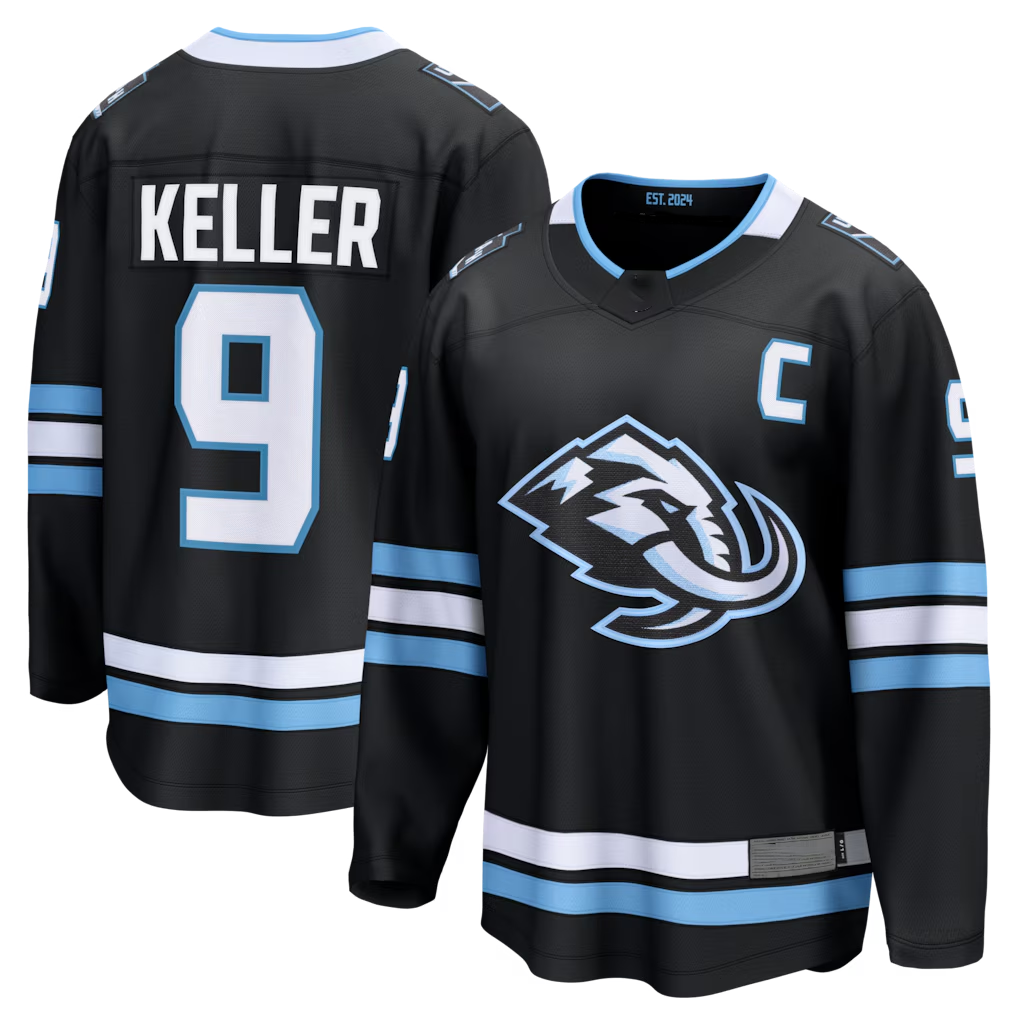 Elroe U.Mammoth #9 Clayton Keller Black Home Breakaway Jerseys