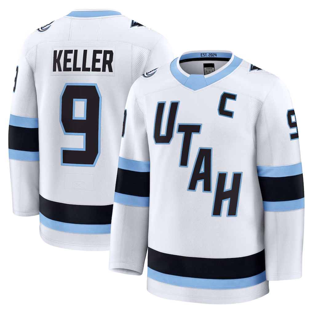 Elroe U.Mammoth #9 Clayton Keller White Away Premium Player Jerseys