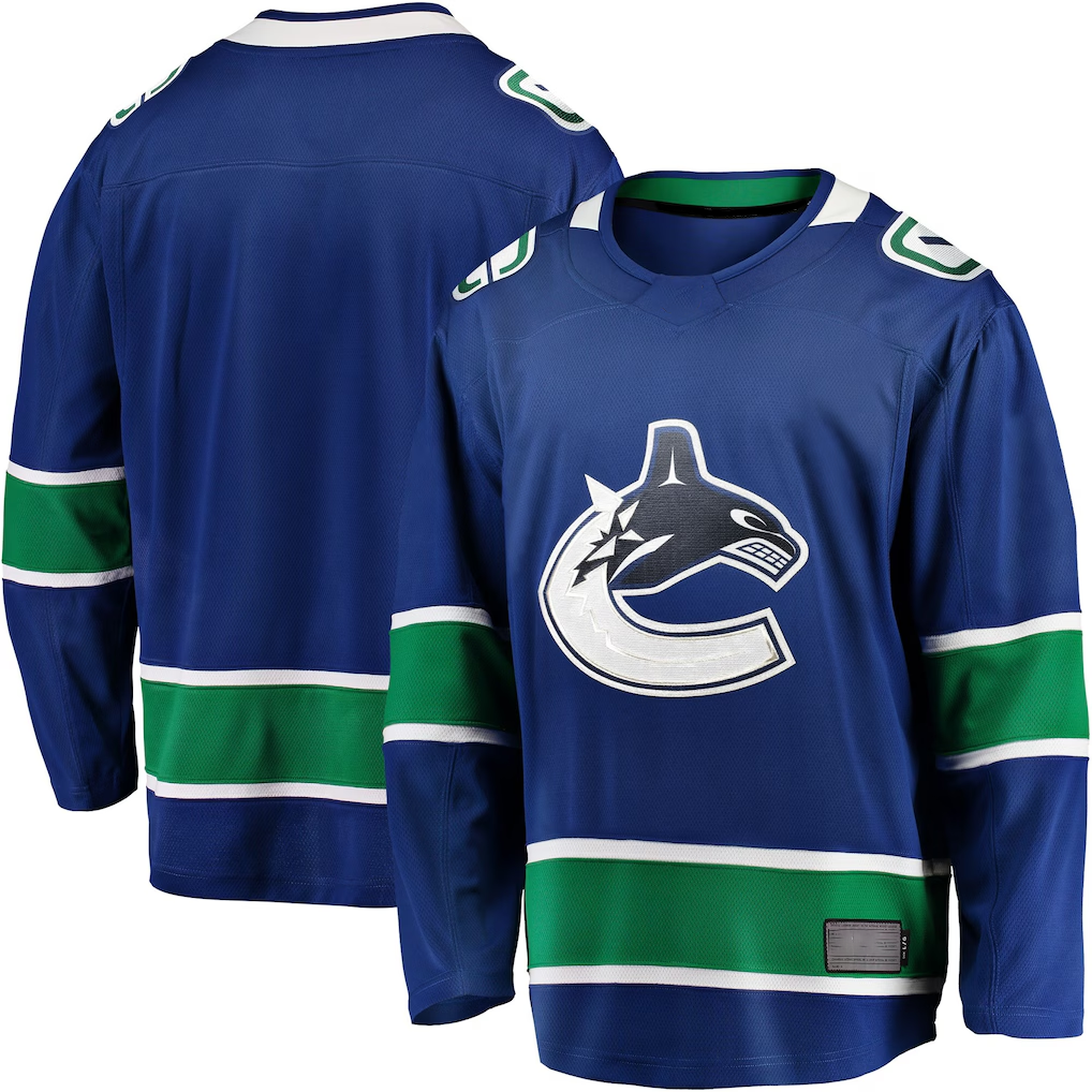 Elroe V.Canucks Blue Home Team Breakaway Jerseys