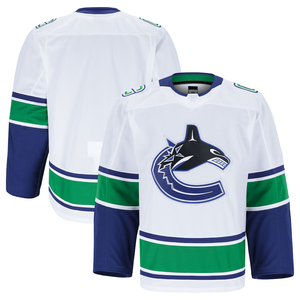 Elroe V.Canucks White Away Authentic Pro Jerseys