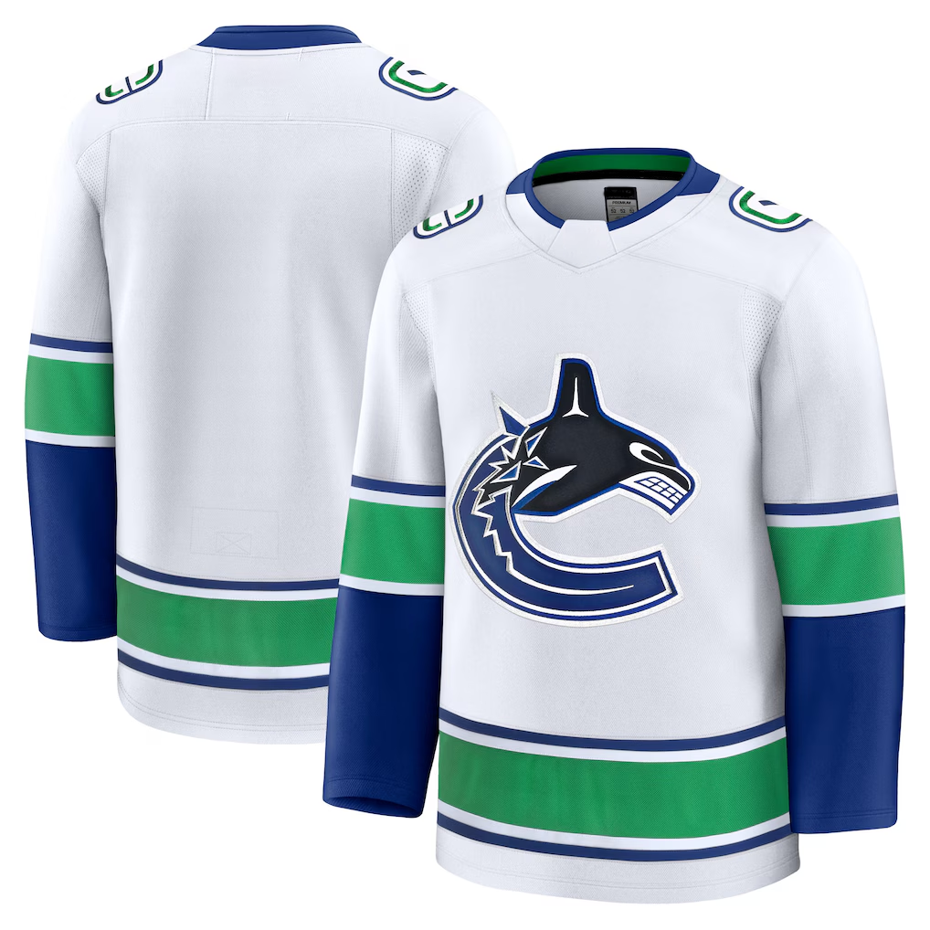 Elroe V.Canucks White Away Premium Jerseys