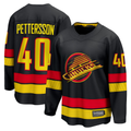 Elroe V.Canucks #40 Elias Pettersson Black Breakaway Jerseys