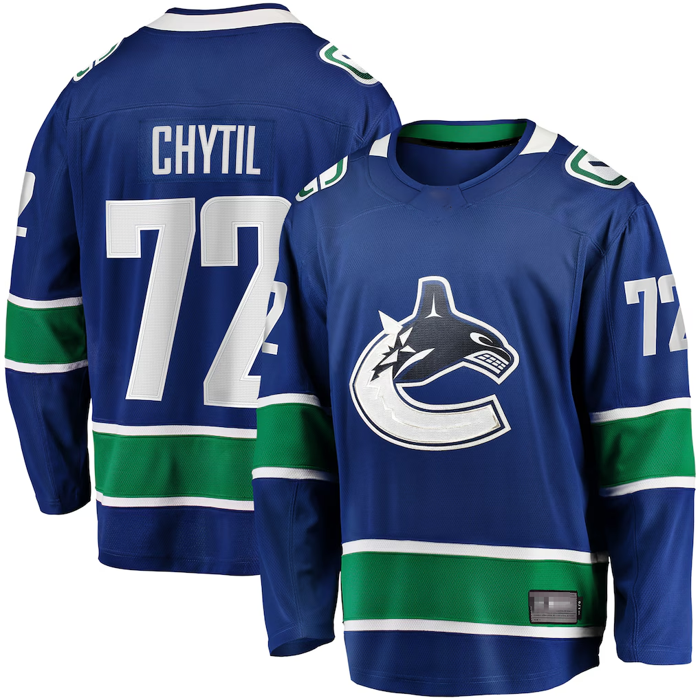 Elroe V.Canucks #72 Filip Chytil Blue Home Breakaway Jerseys