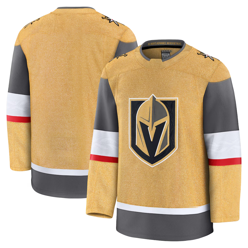 Elroe V.Golden Knights Gold Home Premium Jerseys