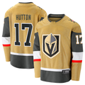 Elroe V.Golden Knights #17 Ben Hutton Gold Home Premier Breakaway Player Jerseys