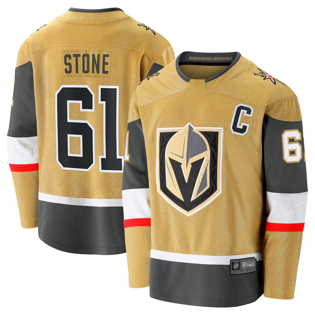 Elroe V.Golden Knights #61 Mark Stone Gold Home Breakaway Jerseys