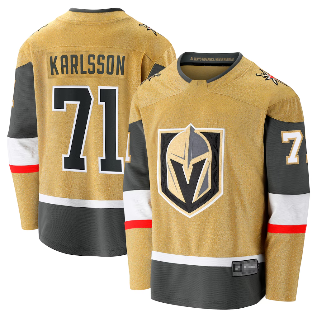 Elroe V.Golden Knights #71 William Karlsson Gold Home Breakaway Jerseys