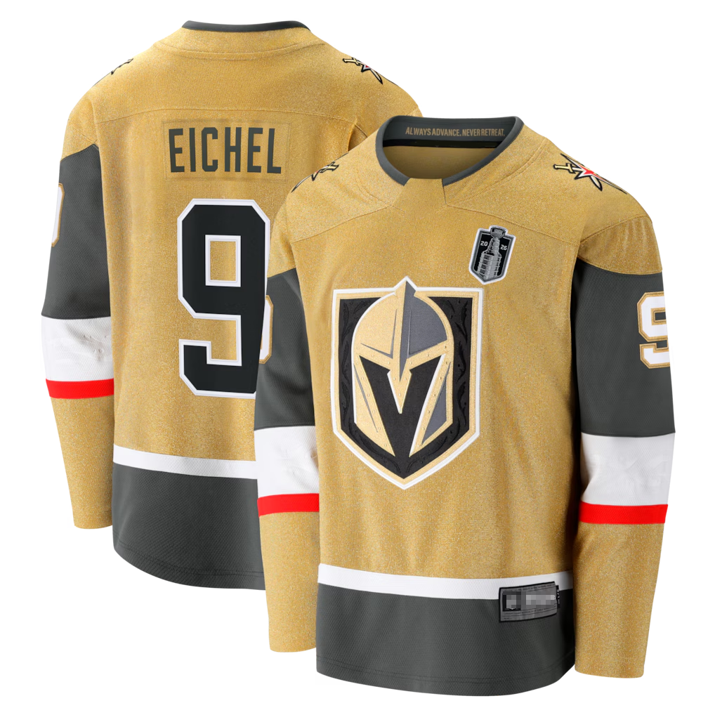 Elroe V.Golden Knights #9 Jack Eichel Gold 2026 Stanley Cup Final Breakaway Jerseys